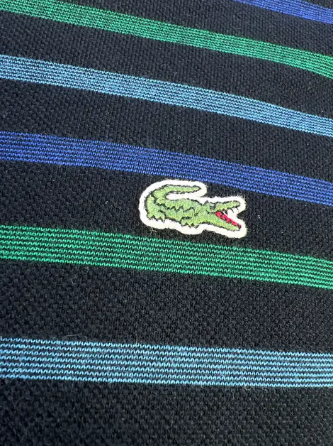 Polo Lacoste Listras Bicolor
