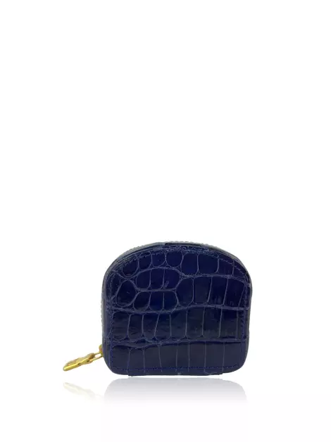 Porta Moedas Louis Vuitton Zippy Coin Croco Azul Vintage