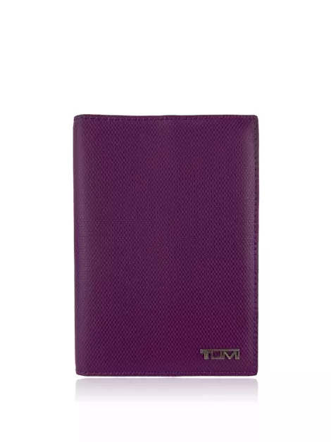 Porta Passaporte Tumi Couro Roxo
