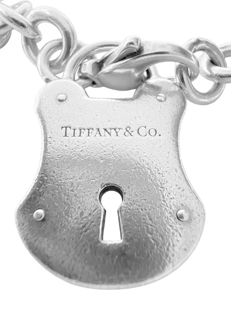 Pulseira Tiffany & Co Emblem Lock Prata