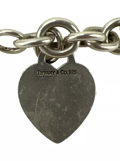 Pulseira Tiffany & Co Heart Tag Charm Prata