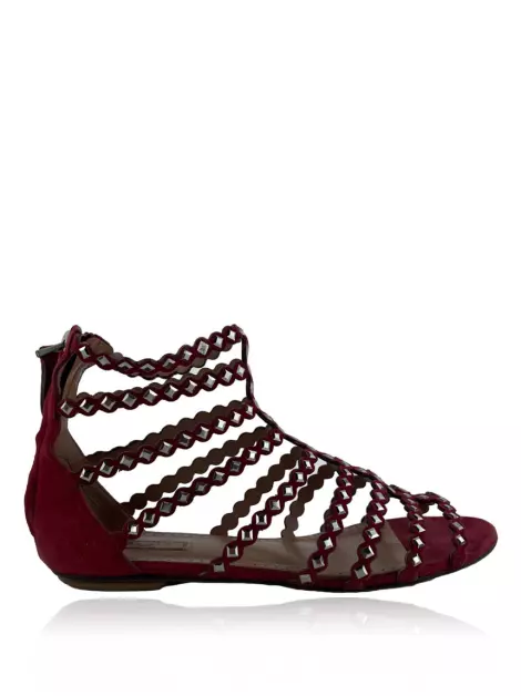 Rasteira Alaia Gladiadora Vinho