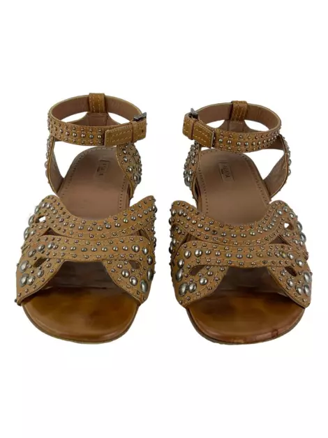 Rasteira Alaia Gladiator Stud Marrom