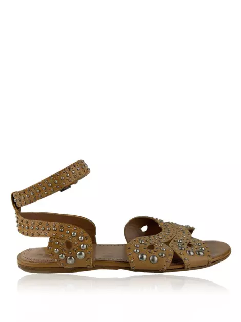 Rasteira Alaia Gladiator Stud Marrom