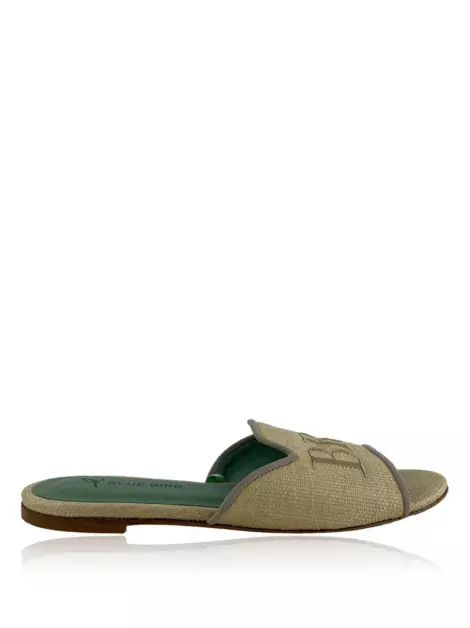 Rasteira Blue Bird Palha Bride Bege