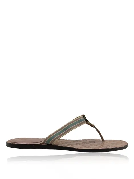 Rasteira Gucci GG Rosa