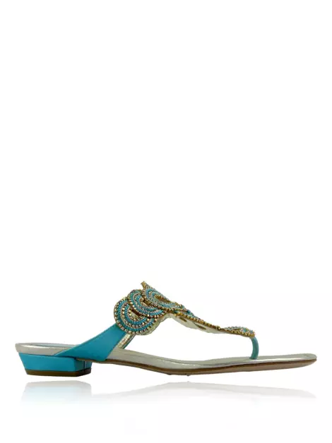 Rasteira René Caovilla Crystal Azul