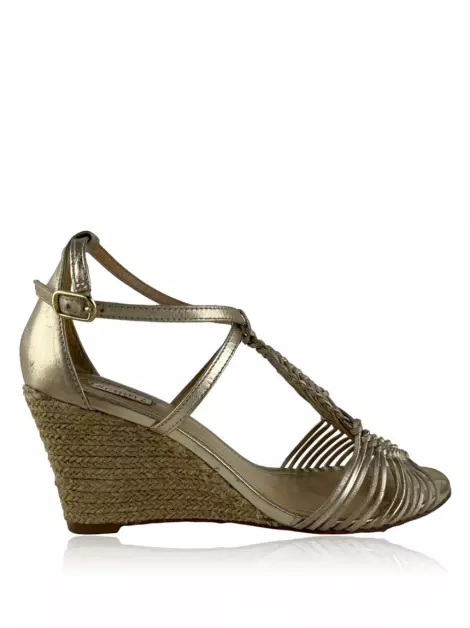 Rasteira Schutz Tiras Dourado