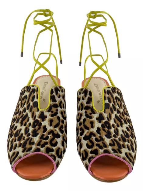 Rasteira Tatiana Loureiro Amarração Animal Print