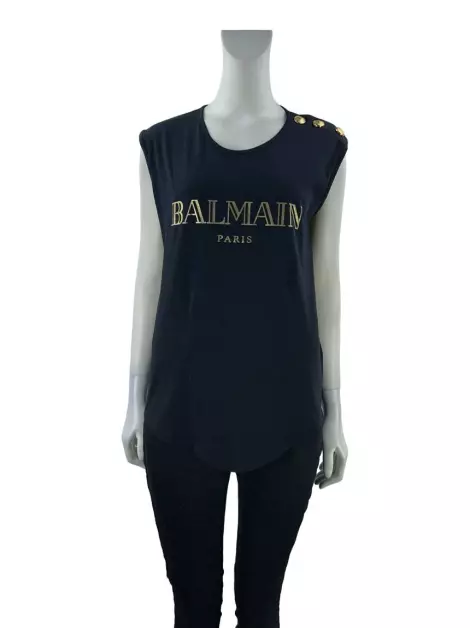 Regata Balmain Logo Preta