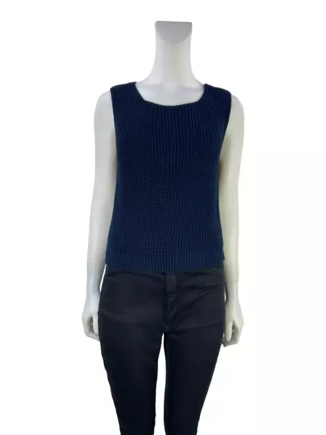 Regata Cris Barros Tricot Azul