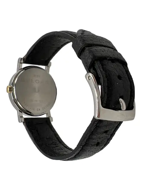 Relógio Bvlgari Quartzo Couro Preto
