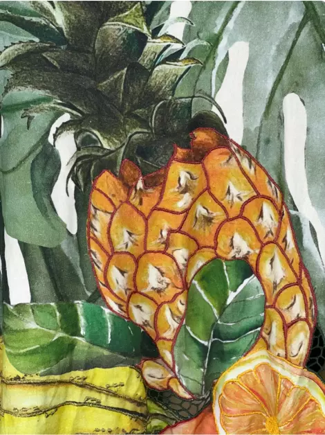 Saia Água De Coco Longa Bordada