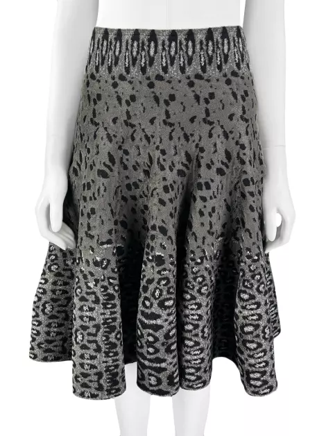 Saia Alaia Velour Jacquard Leopard