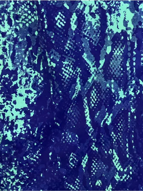 Saia André Lima Animal Print Bicolor