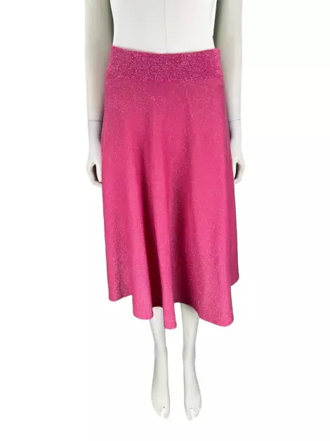 Saia Cecilia Prado Lurex Rosa