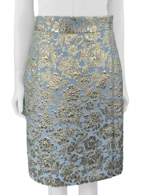 Saia Dolce & Gabbana Jacquard Metalizado Bicolor