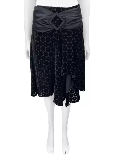 Saia Emporio Armani Bolinhas Preta