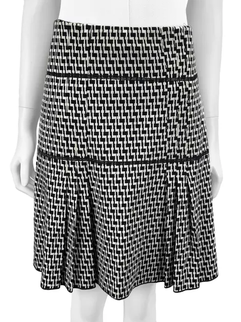 Saia Emporio Armani Tecido Bicolor