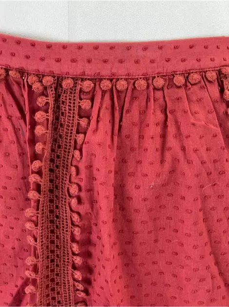 Saia J.Crew Tecido Vermelho