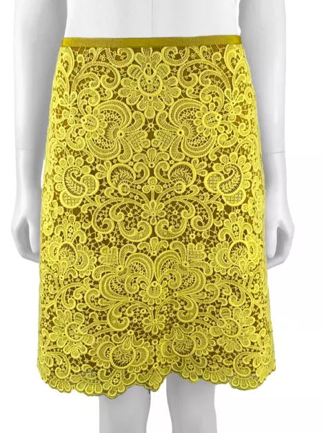 Saia Karen Millen Renda Amarela