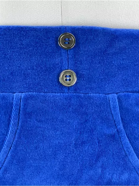 Saia Lefah Aveludada Azul