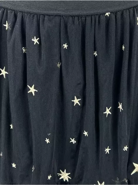 Saia Maje Star Tule Preta