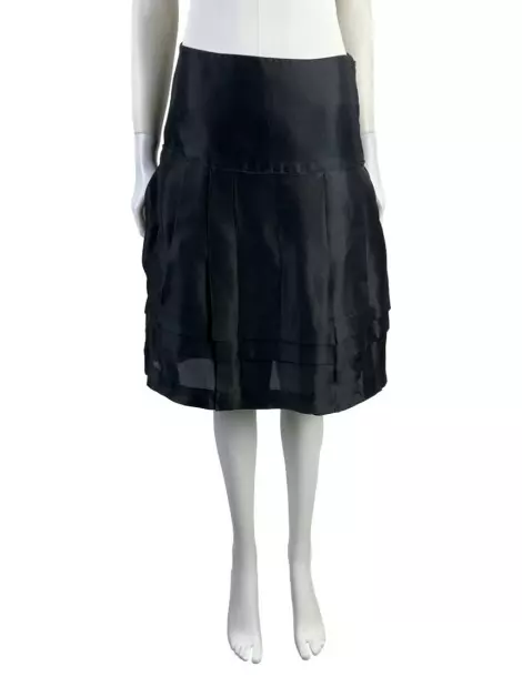 Saia Roberto Cavalli Seda Preta