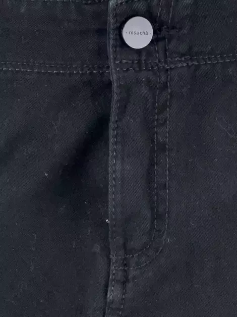 Saia Rosa Chá Jeans Preto