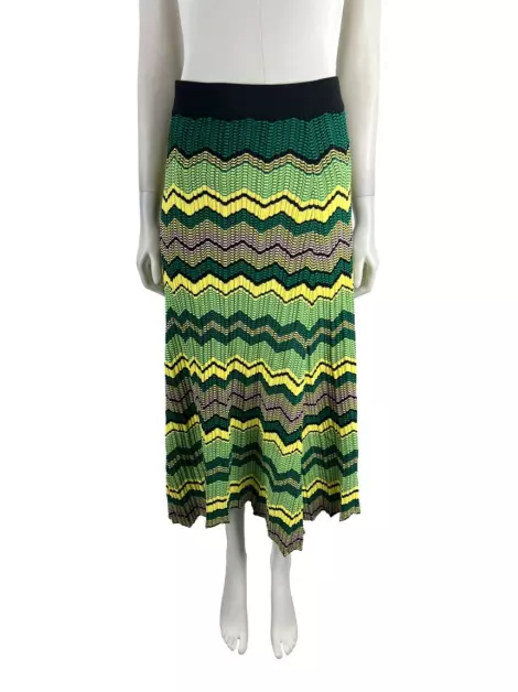 Saia Sandro Midi Tricot Amarelo