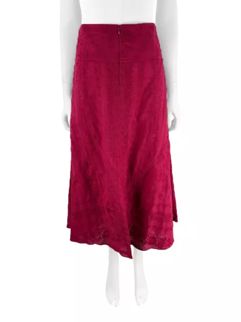 Saia Sophia Hegg Texturizada Vermelho