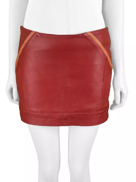 Saia Thelure Premium Couro Vermelho