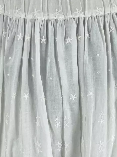 Saia Ulla Johnson Bordada Off-White