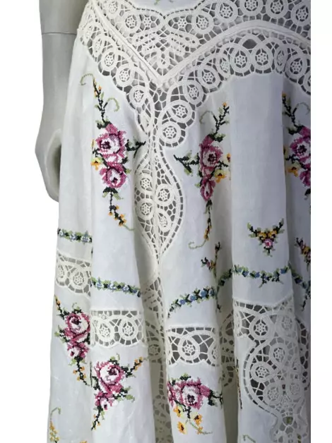 Saia Zimmermann Bordado Branco