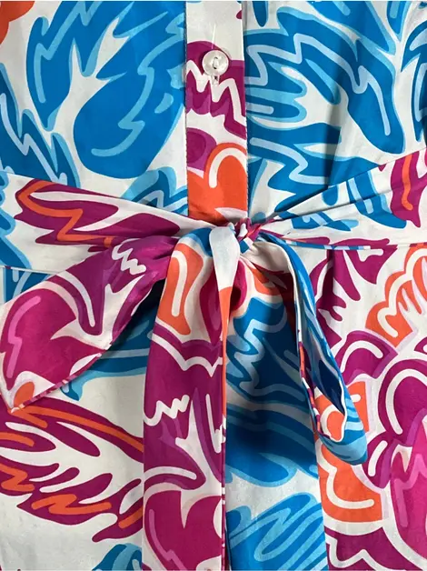 Saída de Praia Diane Von Furstenberg Tecido Estampado Multicolor