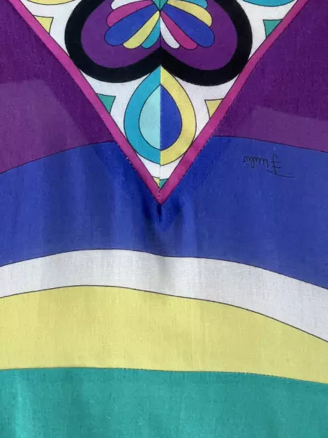 Saída de Praia Emilio Pucci Chemise Estampada