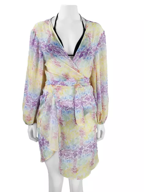 Saída de Praia Lefah Tecido Estampado