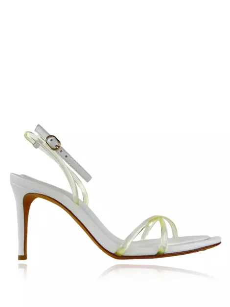Sandália Alexandre Birman Elisa Vynil Crystal Branca