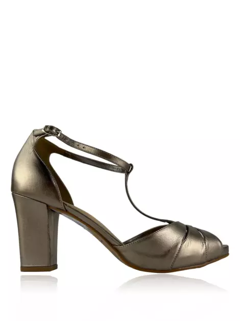 Sandália Arthur Caliman Peep Toe Dourada