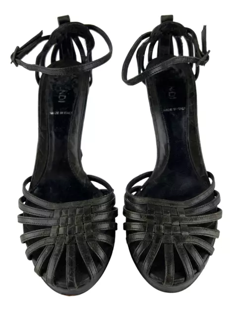 Sandália Fendi Trançada Verde