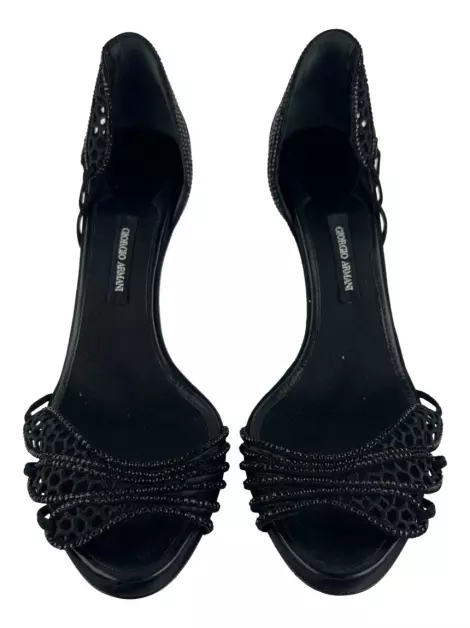 Sandália Giorgio Armani Aplicações Preto