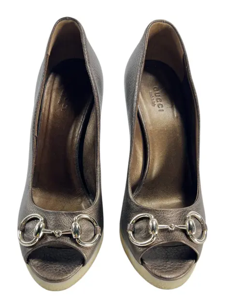 Sandália Gucci Horsebit Bronze