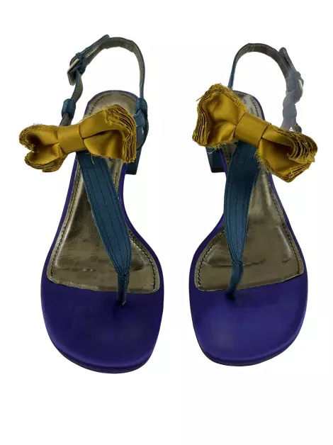 Sandália Lanvin Tiras Multicolor