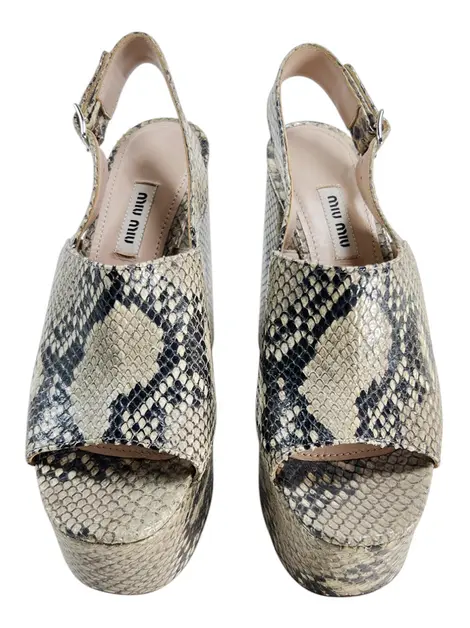 Sandália Miu Miu Slingback Phyton