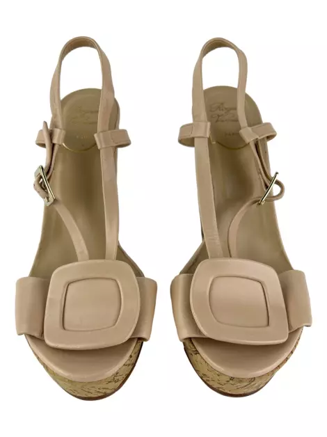 Sandália Roger Vivier Couro Rose
