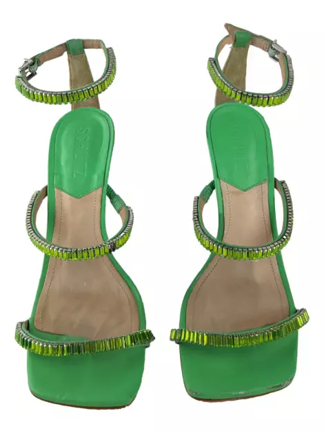 Sandália Schutz Strass Verde