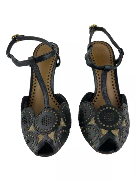 Sandália Tory Burch Alexa Tiras Pretas