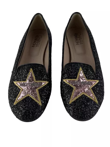 Sapatilha Chiara Ferragni Glitter Preto