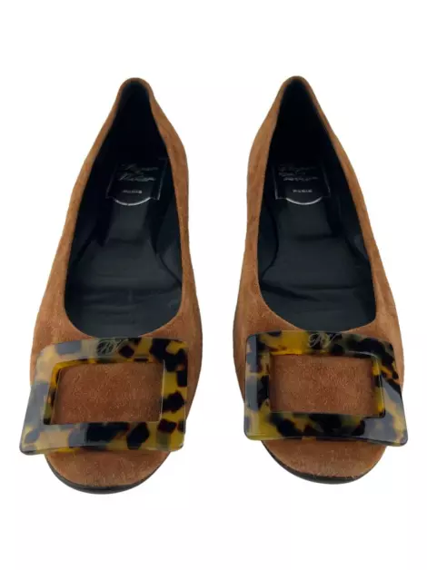 Sapatilha Roger Vivier Suede Terracota