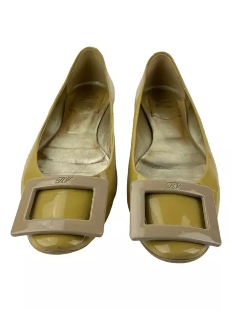 Sapatilha Roger Vivier Verniz Bege